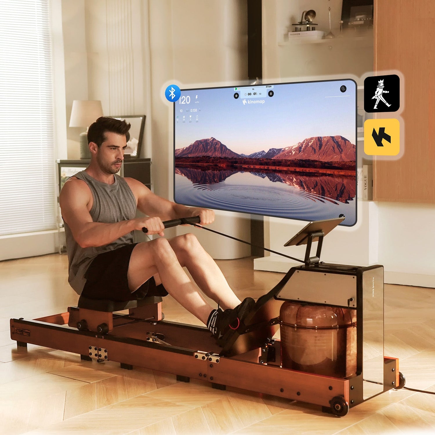 WR1 vogatore ad acqua in legno massello